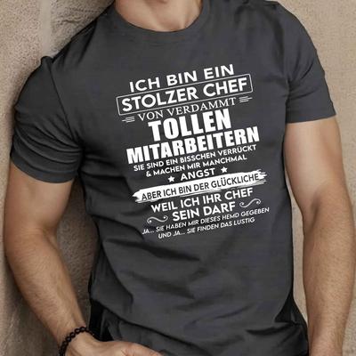 TEMU Fun German Men's Short Sleeve T-shirt Summer T-shirt Top Image