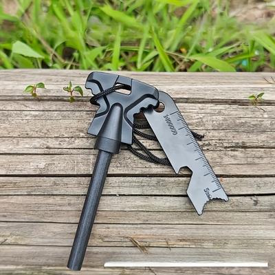 TEMU A Large Abs Fire Starter With A Magnesium Rod - A Durable, Waterproof, And Multifunctional Outdoor Survival Tool, Featuring A Grip Design, Camping And Hiking, Without Battery Image