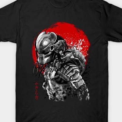TEMU Men's Cotton T-shirt | -e Predator Graphic | 100% Cotton | Round Neck, Short Sleeve | | Machine Washable | Casual Wear Image