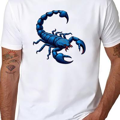 TEMU Print Short Sleeve Tees For Men, Casual Crew Neck T-shirt, Comfortable Breathable T-shirt Image