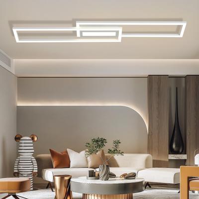 TEMU Ceiling Lamp Led Dimmable - 50w Living Room Lamp Bedroom Lamp Living Room Bedroom With Remote Control Ceiling Lighting Geometric For Kitchen Hall Office Image