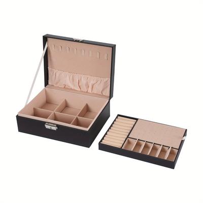 TEMU Jewelry Box Suitcase Jewelry Case Small Jewelry Box Storage Box Gift, Storage Boxes For Organizing Image