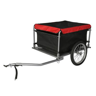 TEMU Wiltec Bicycle Trailer 135x60x58 Cm Up To 65 Kg, Folding Bicycle Trailer With & Quick Coupling For Shopping, Vacation, Bike Tours Image