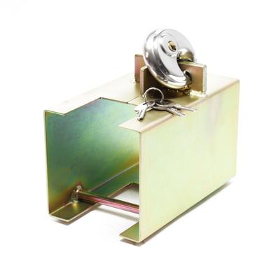 TEMU Wiltec Trailer Lock For Trailer Couplings . Padlock And 2 Keys, 190 X 115 X 110 Mm, Steel Box Lock With Hinge Image
