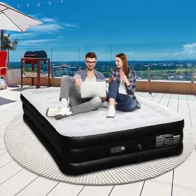 TEMU Inflatable Mattress Air Bed Self-inflating 190 X 100 X 46 Cm/200 X 152 X 46 Cm Air Mattress With Integrated Pump And Bag, Portable Guest Bed For Camping & Indoor Home Use Image