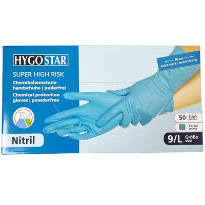 Hygostar Nitril Chemikalienschutz Handschuhe Super High Risk 50 St Image