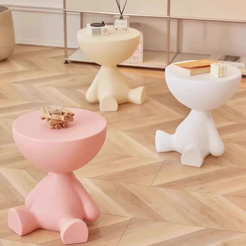 Licht Luxus Cartoon Sofa Rand Tisch Kreative Flache Kopf Kaffee Tisch Kleine Haushalts Kunststoff Kaffee Tisch Möbel Beistelltisch