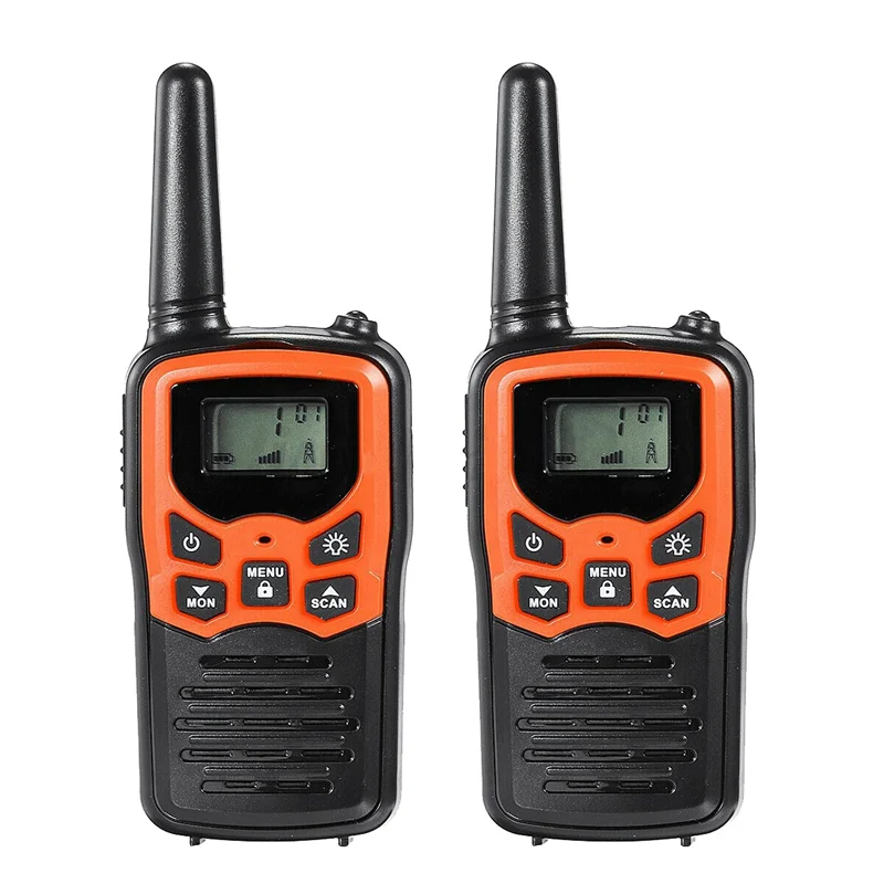 2 Stücke Handheld Walkie Talkie Radio 22 Kanäle Set 10 Km Uhf 400-470 Mhz Dual Band Long Range Kommunikation Transceiver Image
