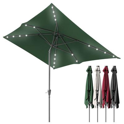 Swanew - Sonnenschirm, Gartenschirm, Balkonschirm, Rechteckig, Kippbar, 1.4x2.1M, led, Grün Image