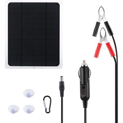 Kkmoon - 12V Solar-Batterieladegerät - Wasserdichtes Panel für Auto/Motorrad - Erhaltungsladung Image