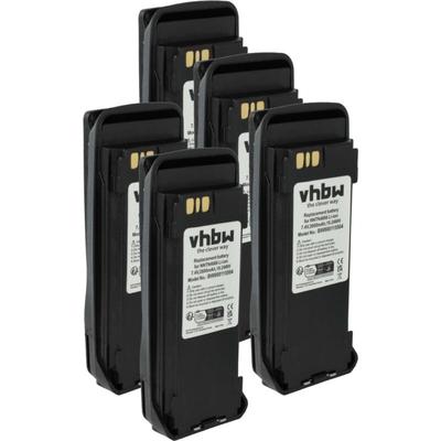 Vhbw - 5x Akku kompatibel mit Vertex VXD720 Funkgerät, Walkie Talkie (2600 mAh, 7,4 v, Li-Ion) + Image