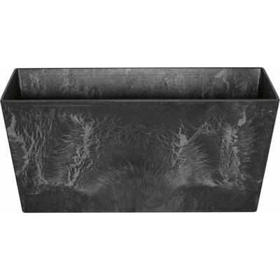 Ivyline - TrendLine Blumenkasten Ella mit Drainage schwarz 17x17cm Blumenkasten Blumentopf Image