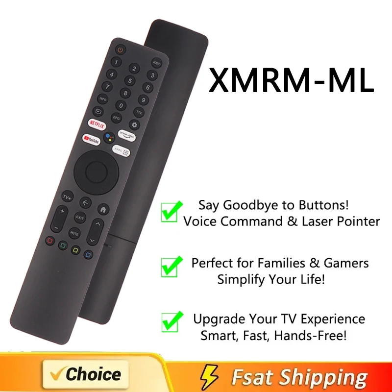 XMRM-ML Fernbedienung mit Stimme für Xiaomi 4k Qled Android Smart TV Fernbedienung L55m7-q2me Q2 Image