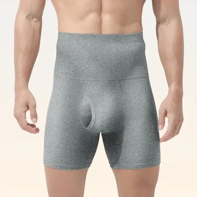 3 StückHerrenunterwäsche: hohe Taille, schlankmachend, fett sitzend, übergroß, abriebfest, Taillenschutz, Wärme, verdickt und Fleece Image