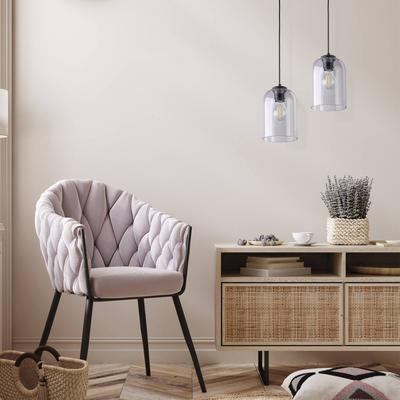 TK Lighting Hängeleuchte Molly, lila, Ø 14 cm, Metall/Glas Image