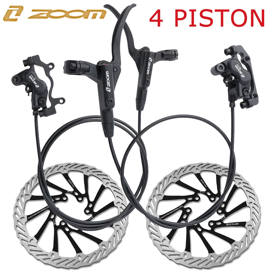 ZOOM HB-876 Fahrrad Hydraulische Bremsen 4 Kolben Fahrrad Scheibenbremse Set 160 MM Mountainbike Hydraulische Bremsscheibe Fahrrad Teil Image