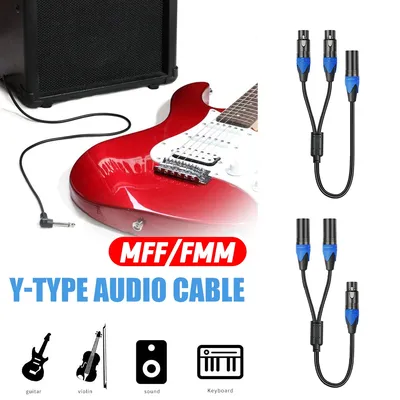 50 cm XLR-Splitterkabel, 1 XLR-Buchse auf 2 XLR-Stecker, XLR-Y-Splitterkabel, Mikrofon-Splitterkabel Image