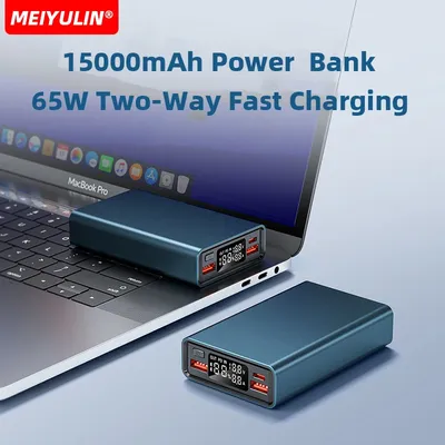 15000mah große Kapazität Power Bank tragbare USB C PD 65W Schnell ladung externe Ersatz akku für Image
