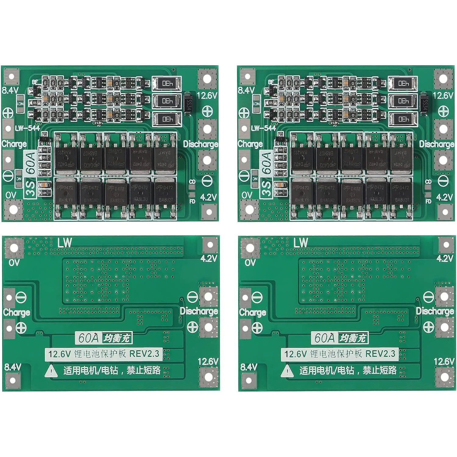 3s 4s 40a 60a Li-Ionen-Lithium-Batterie ladegerät Schutz platine 11,1 bms für Bohr motor 12,6 V 14,8 V/16,8 V V verbessern die Balance Image