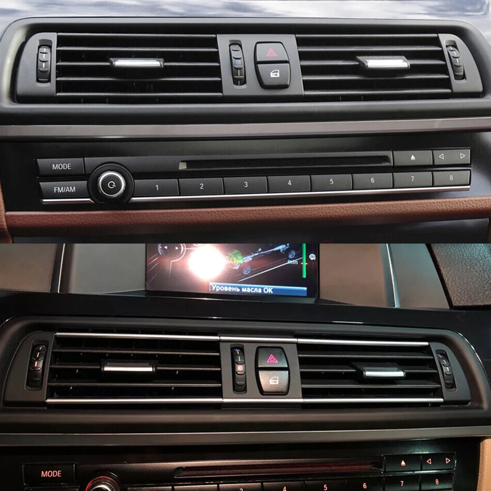 AC-Grill für vordere Lüftungsschlitze in der Mitte 64229166885 Für BMW F10 F11 520i 528i 535i 535d 523i 2010-2016 Image