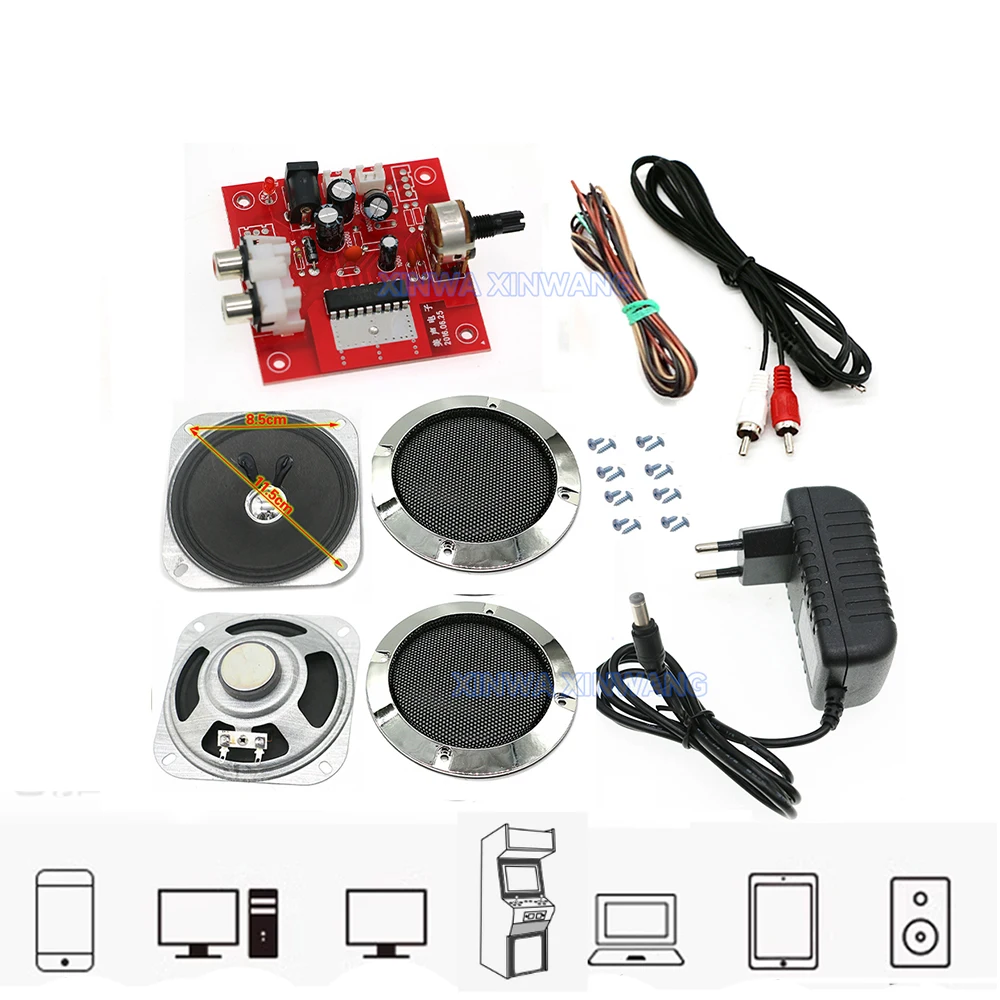 Mini STEREO Leistungsverstärker Audiomodul 4-Zoll-Lautsprecher DIY-Kit für MP3-Player Vending Pinball Arcade Game Machine MP3-Player Image