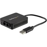Startech.com Usb To Fiber Optic Converter - 100Basefx Sc - Usb 2.0 To Ethernet Network Adapter - 2 Km Mm - Windows Mac And Linux