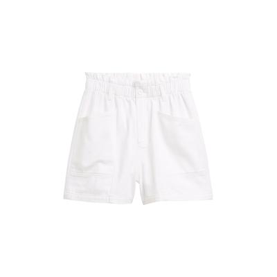 TOM TAILOR DENIM Damen Paperbag Jeans Shorts, weiß, Uni, Gr. S Image