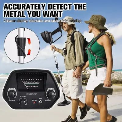 New MD-4030 Portable Metal Detector for Beach/Soil - Depth Indicator, Lightweight &