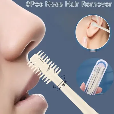 360 Degree Rotating Double Head Nose Hair Trimmer Earpick Nose Hair Removal Trimming Portable Nose