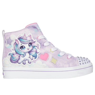 Skechers Girl's Twinkle Toes: Twi-Lites 2.0 - Unicorn Glam Sneaker | Size 1.5 | Lavender | Synthetic/Textile