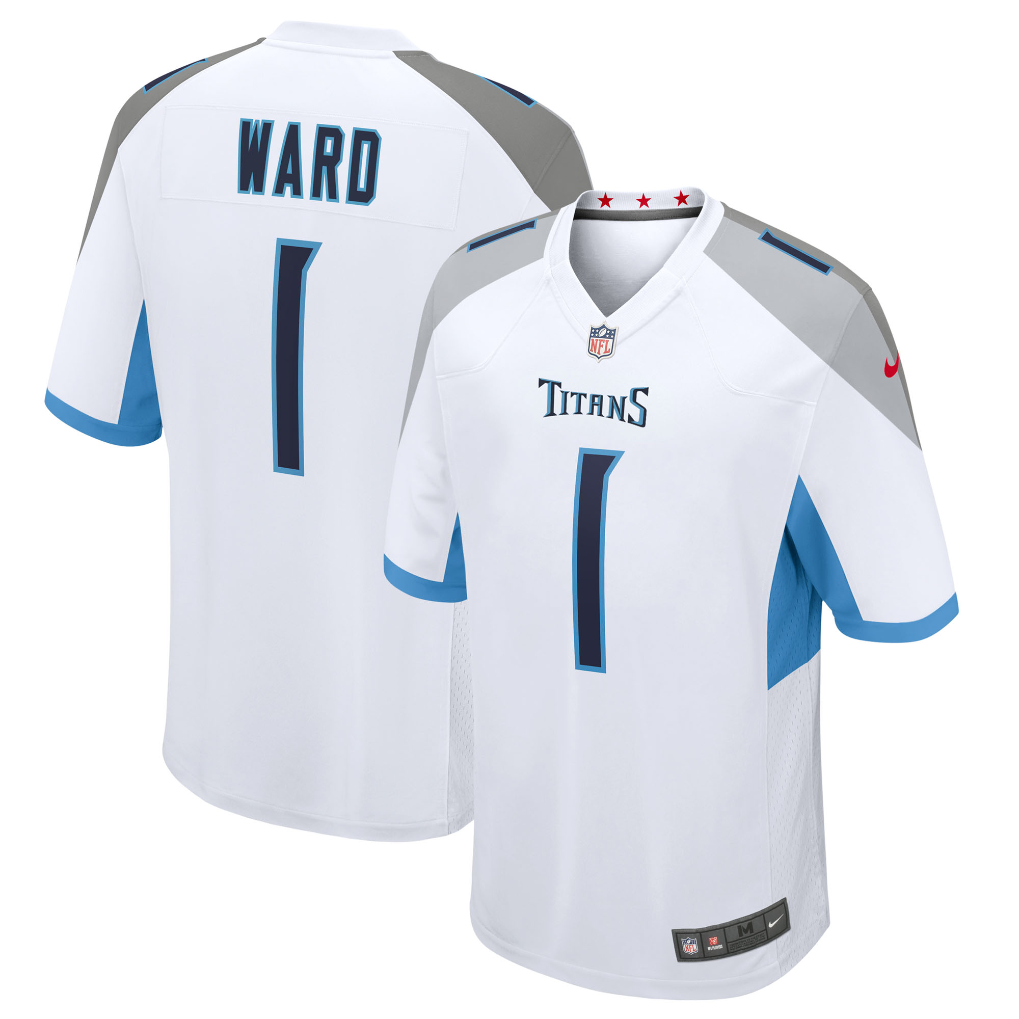 Tennessee Titans NFL 2025 Draft First Round Pick Nike Game Auswärtstrikot - Weiß - Cameron Ward - Herren Image