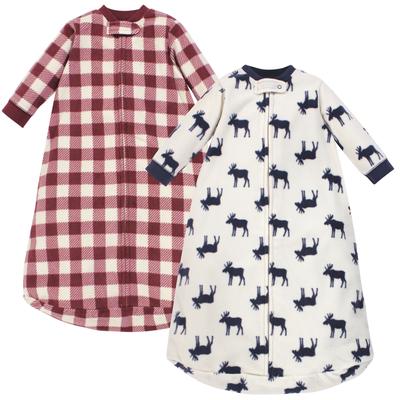 Little Treasure Baby Boy Long-Sleeve Fleece Sleeping Bag, Moose, One Size - Moose - One Size