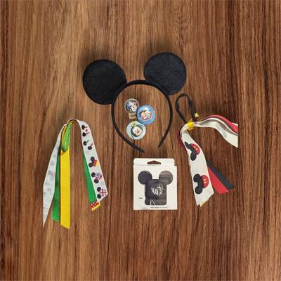 Disney Accessories | Disney Lot Mickey Mouse Headband & Buttons With Mickey Apple Watch Case | Color: Black/Pink | Size: N/A