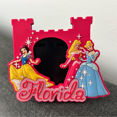 Disney Other | Florida Disney Princess Magnetic Picture Frame - Nwot | Color: Pink/Yellow | Size: Os