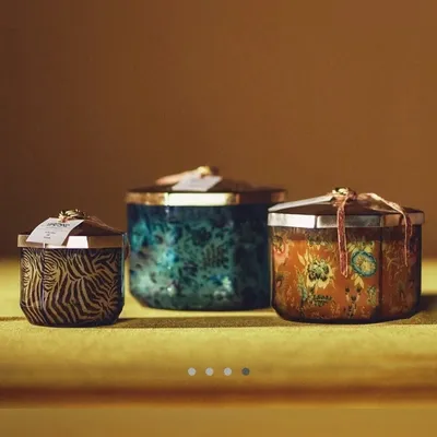 Anthropologie Accents | Lot Of 2 Anthropologie House Of Hackney Candles Jar Lid Brass Decor Eclectic | Color: Brown/Gold | Size: Os