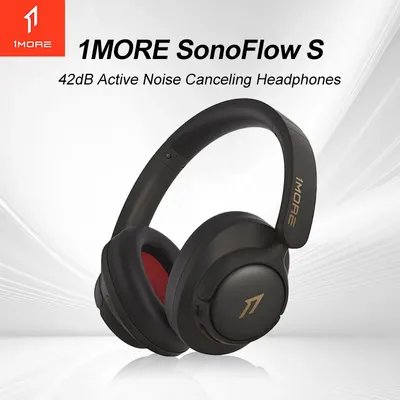 1MORE SonoFlow S Active Noise Canceling Wireless Headphones 42dB ANC Bluetooth Headsets Hi-Res Audio 90H Playtime