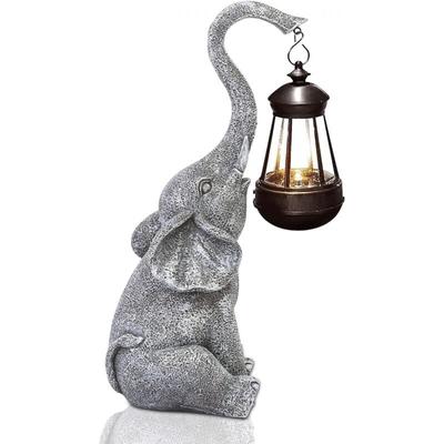 Gotrays - Katzen-Dekorationsstatue für den Garten im Freien mit Solarlampe, Figur – Image