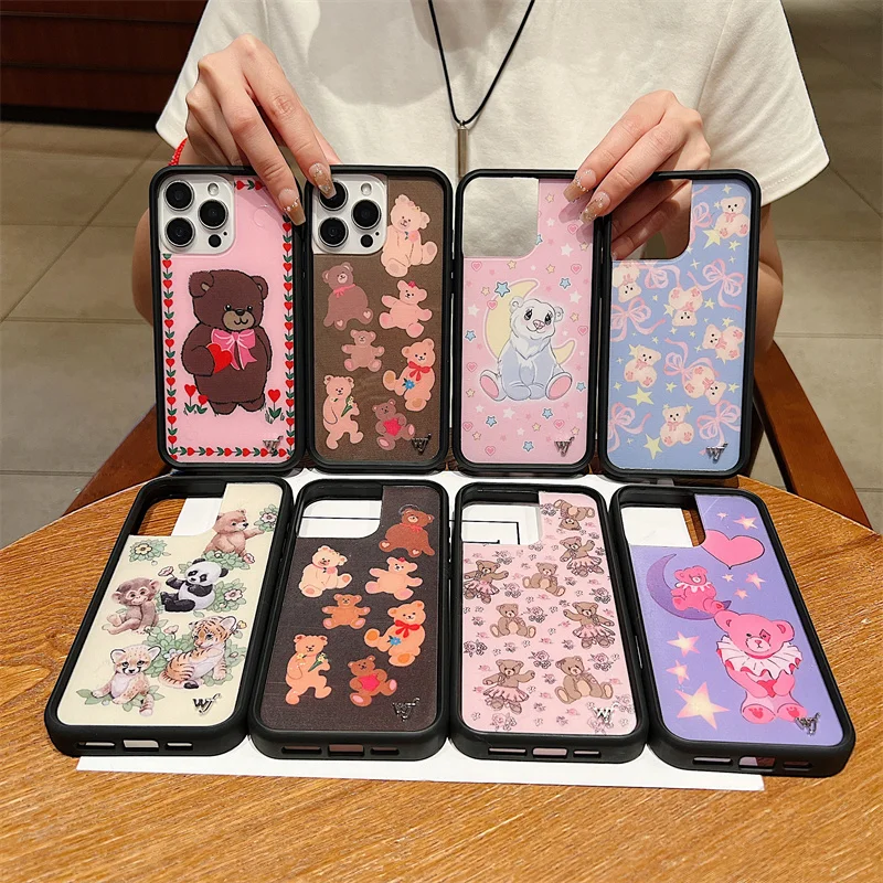 Wildflower Safari Babies Bär Handyhülle für iPhone 17, 16, 15, 14, 13, 12 Pro Max Plus wf Bear-y Ballett, stoßfeste Rückseite Image