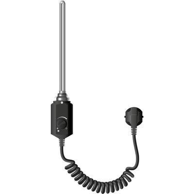 Heizstab 300W Schwarz für Badheizkörper, Heizpatrone mit Thermostat für Heizkörper, Elektronischer Image