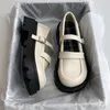 Gothic-Lolita-Damenschuhe im japanischen Stil für Damen, runde Zehenpartie, schwarzes Leder, Mary