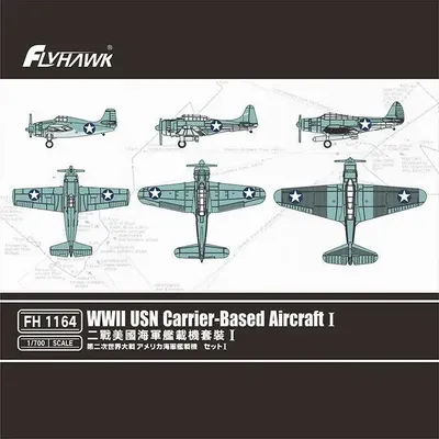 Flyhawk FH1164 Modell Kit 1/700 skala WWII USN Träger-Basierend Flugzeug ICH 2020 Modell Kit Image