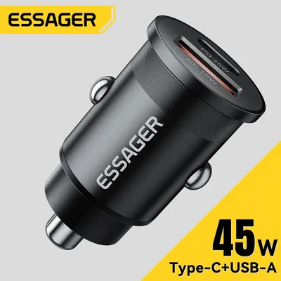 Essager 45 W Autoladegerät Schnellladung Dual Port PD QC3.0 Typ-C Schnellladegerät für iPhone 16 15 Image