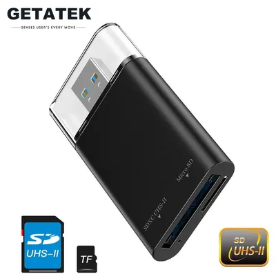 Getatek Kartenleser USB A-Schnittstelle SD4.0 bis zu 260 MB/s UHS-II SD bis zu Micro SD TF Image