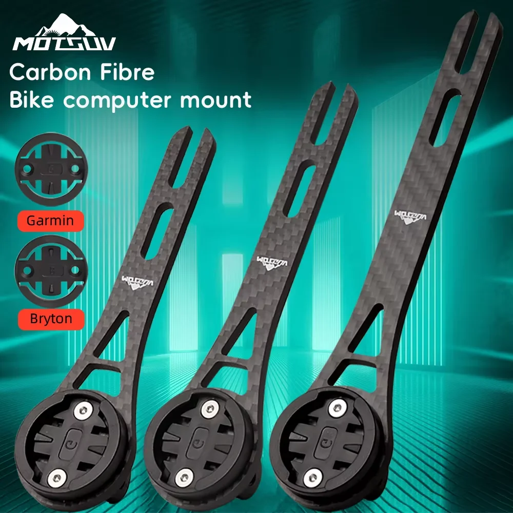 MOTSUV Carbon Faser Fahrrad Stoppuhr Stehen GPS Stoppuhr computer Halter Radfahren Stoppuhr Für Garmin Bryton 130/143/165mm teil Image
