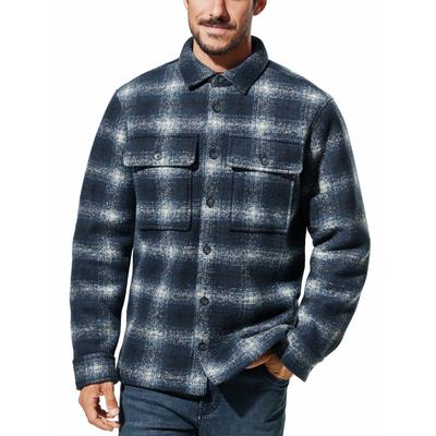 Walbusch Herren Jackenhemd Everest Beige kariert Image