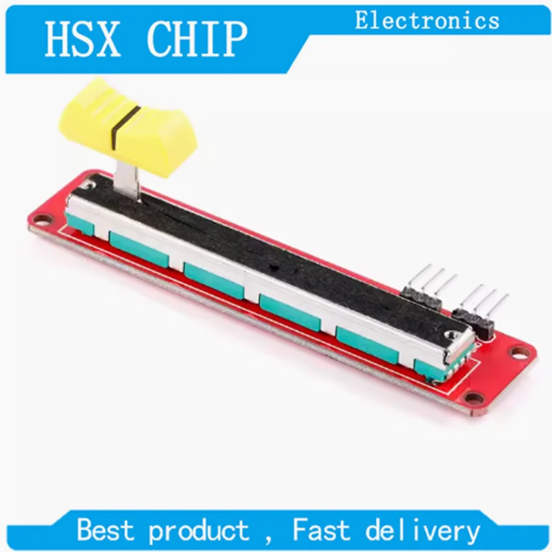 Schiebepotentiometer 10K Linearmodul Dual Output für Arduino AVR Electronic Block Image