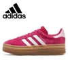 Adidas Originals Gazelle Bold Woman Skateboard-Schuhe mit dicken Sohlen, rosa, rot, rutschfest,