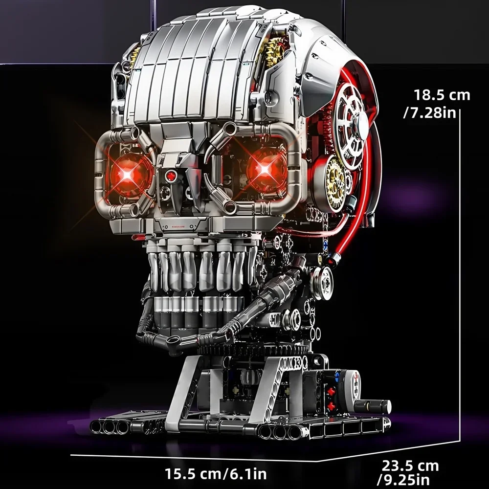 Mechanisches T-Rex-Dinosaurier-Bausteine-Set mit beweglichem Backen – STEM-pädagogisches MOC-Konstruktionsspielzeug für Erwachsene und Kinder als Geschenk Image