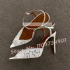 Weiße Blumenspitze Kristalle Peep Toe Sandalen Damen Spitze Zehen Sommer Chic Elegant Schuh Mode