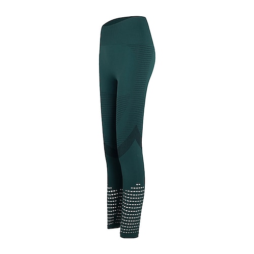 Per donna Pantaloni da yoga Leggings da yoga Fascia Elastica Rete Sollevamento glutei Controllo addominale Pilates Allenamento in Palestra Allenamento Pantaloni Tinta unica Nero Verde militare Blu